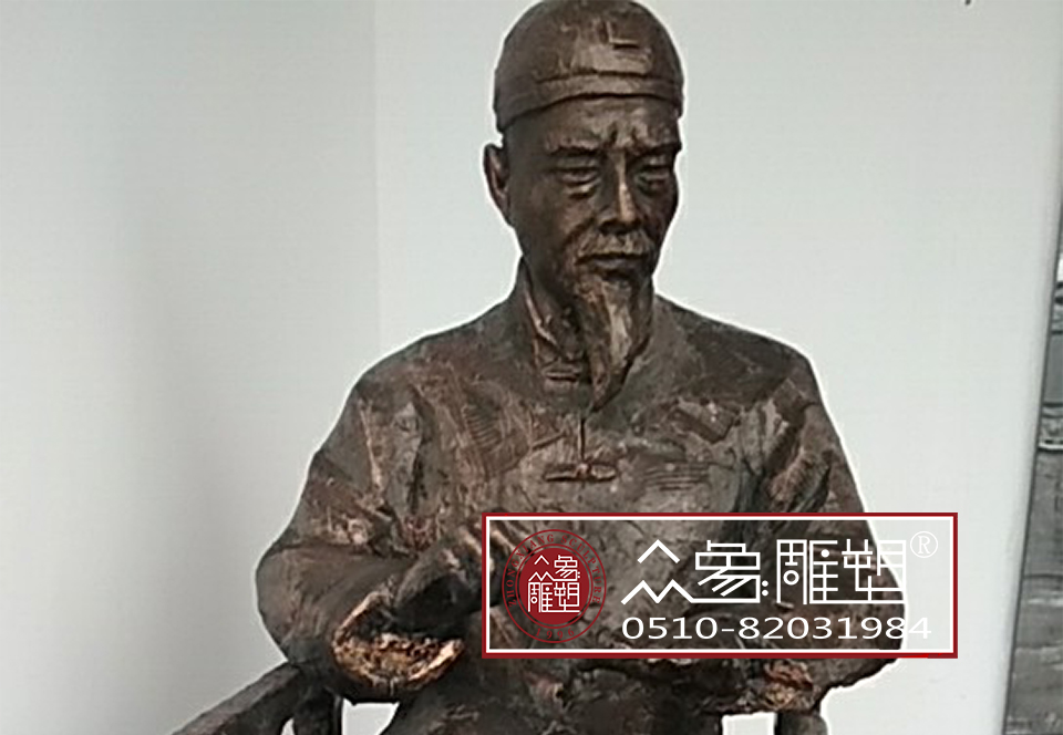 玻璃鋼仿銅古代人物雕塑